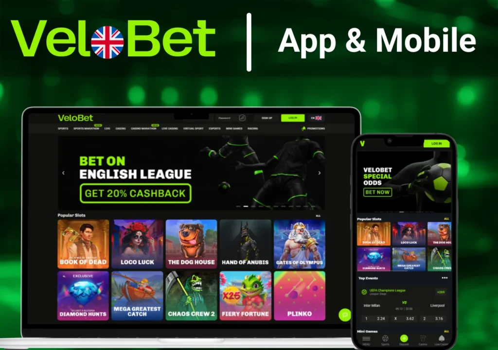 VeloBet mobile app experience on smartphone and tablet devices